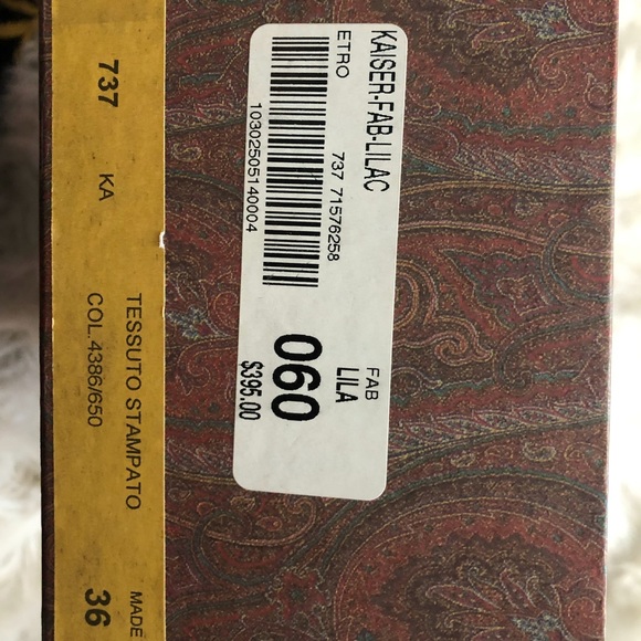 Etro Tessuto Stampato lilac paisley flats - Picture 6 of 8